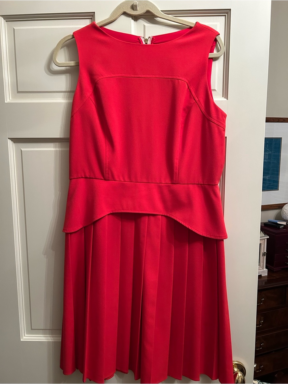 Eliza J red peplum dress